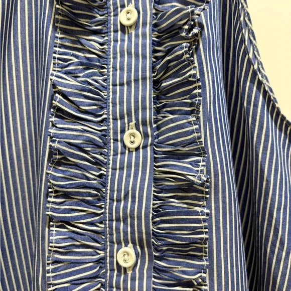 Nili Lotan Sleeveless Blue & White Stripe Top - Picture 3 of 10